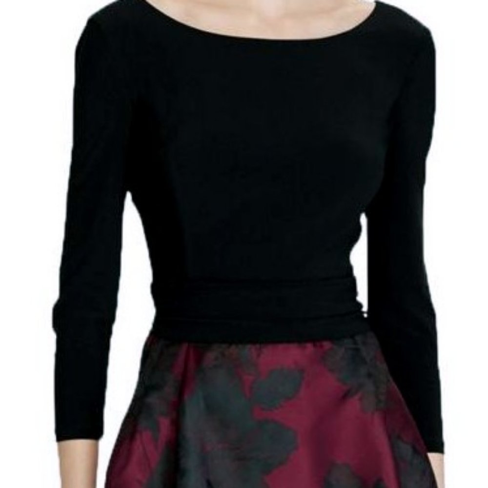 American Living Red Floral Print Fit & Flare Dress